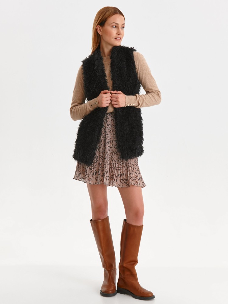 Futrzana kamizelka damska