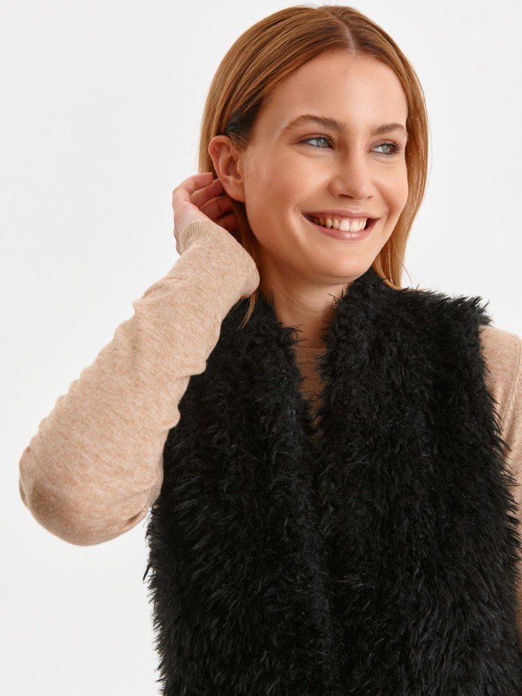 Futrzana kamizelka damska