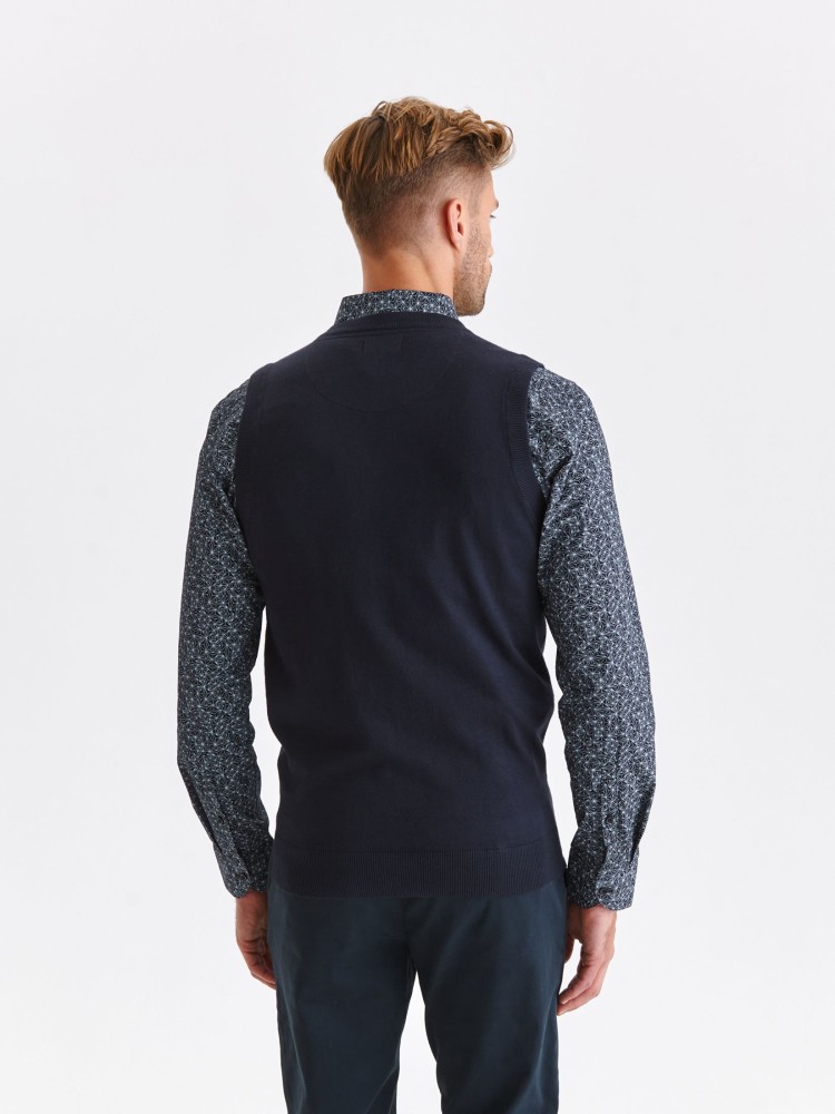 Kamizelka dzianinowa z żakardowym wzorem