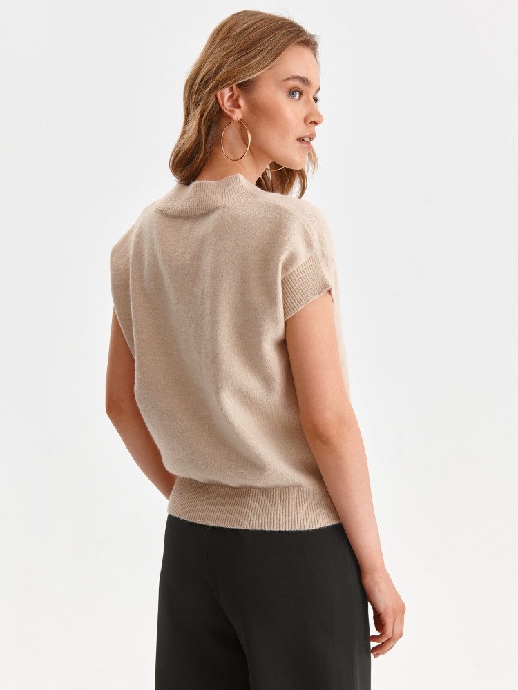 Kamizelka dzianinowa z dekoltem w serek