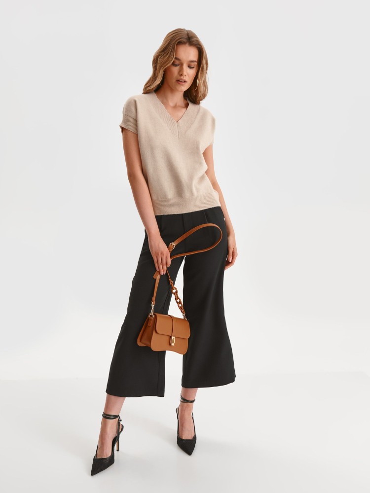 Kamizelka dzianinowa z dekoltem w serek