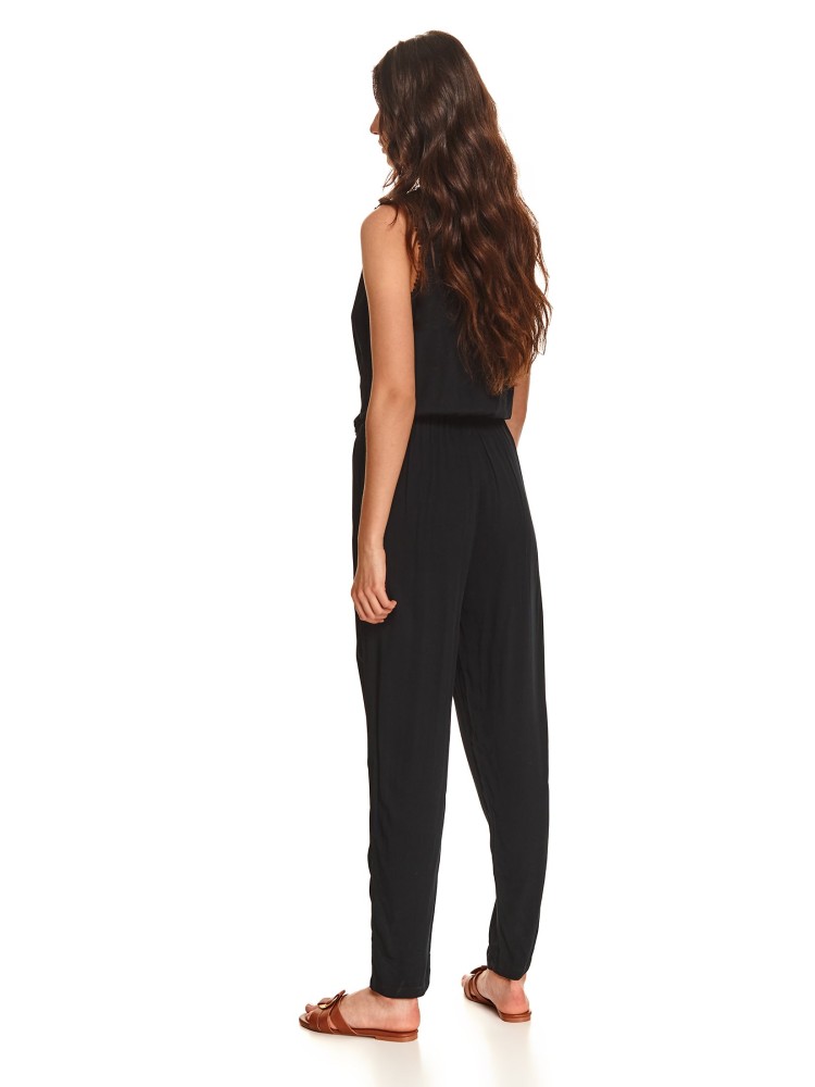 Gładki kombinezon z dekoracyjną taśmą