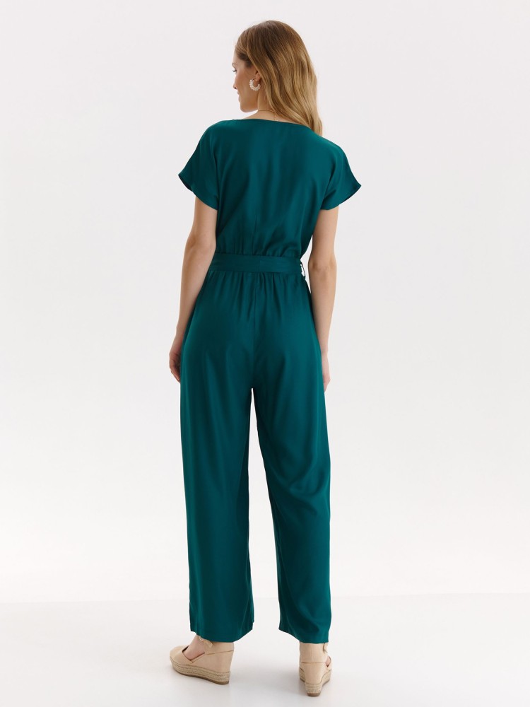 Gładki kombinezon z wiązaniem w talii