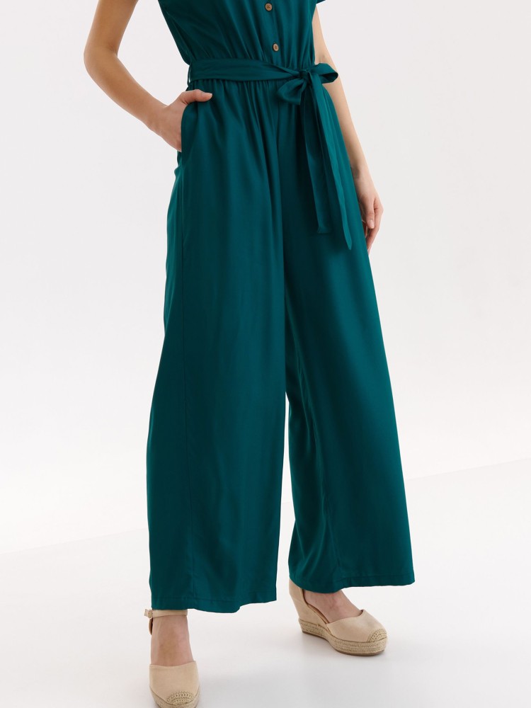 Gładki kombinezon z wiązaniem w talii