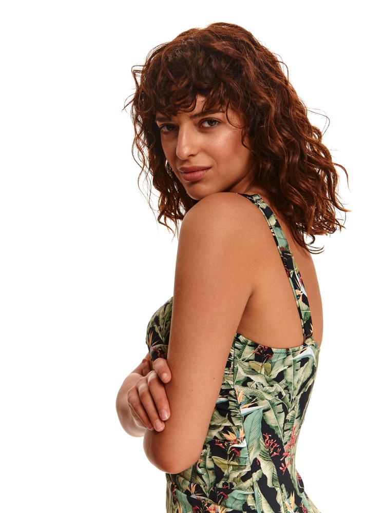 Jednoczęściowy kostium kąpielowy w egzotyczny wzór