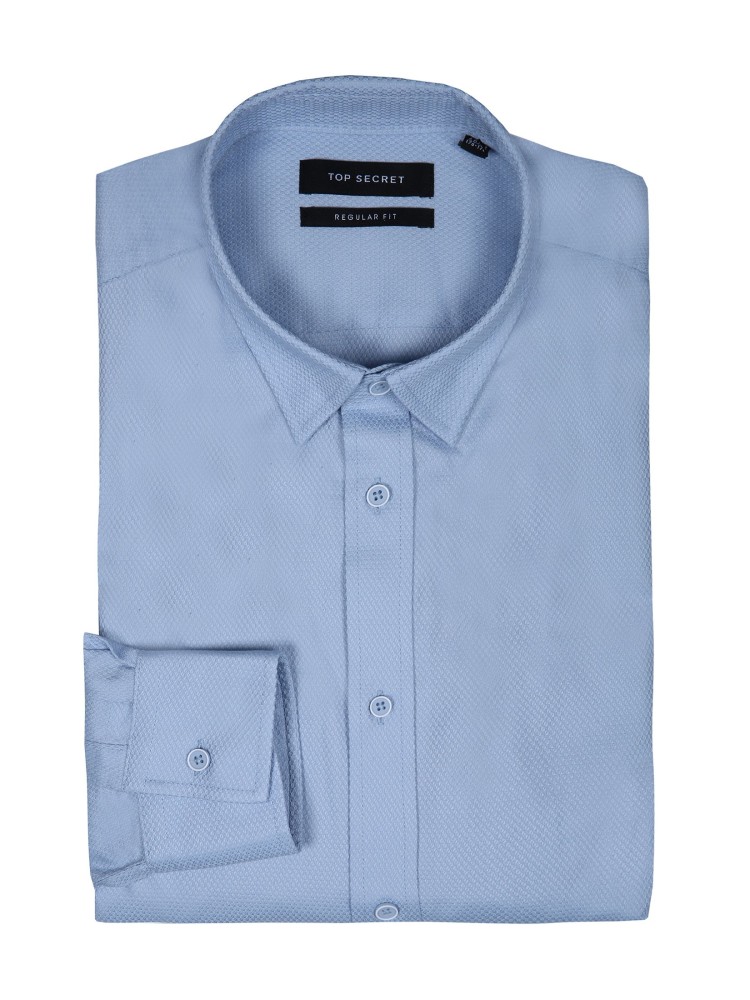 Koszula męska o kroju regularnym ze strukturalnej tkaniny