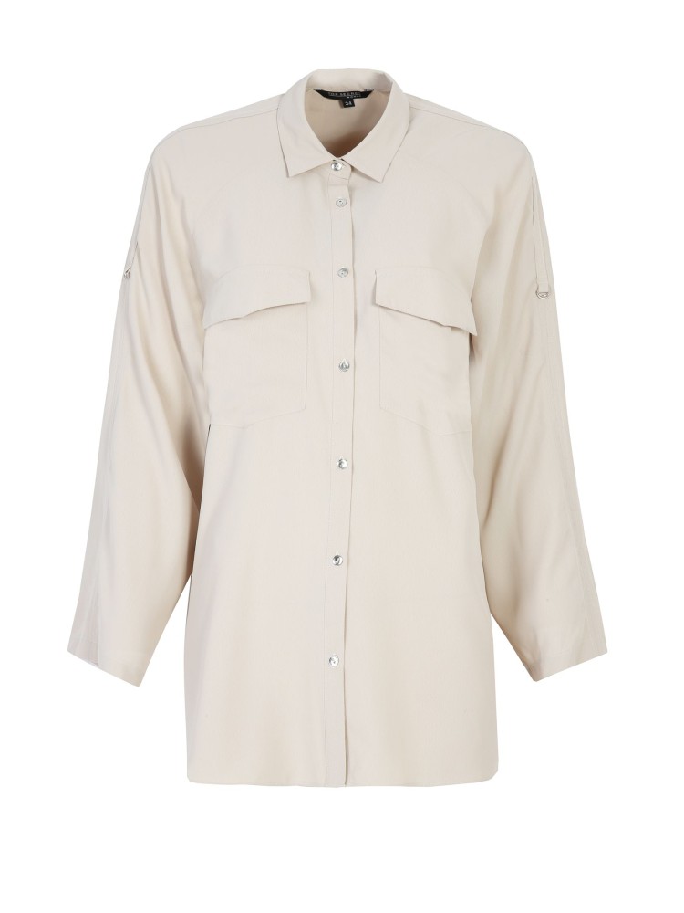 Luźna koszula z rozszerzanymi rękawami