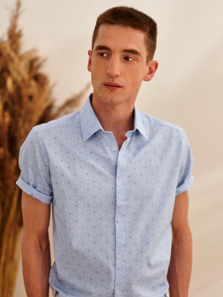 Koszula z jakości oksford z nadrukiem