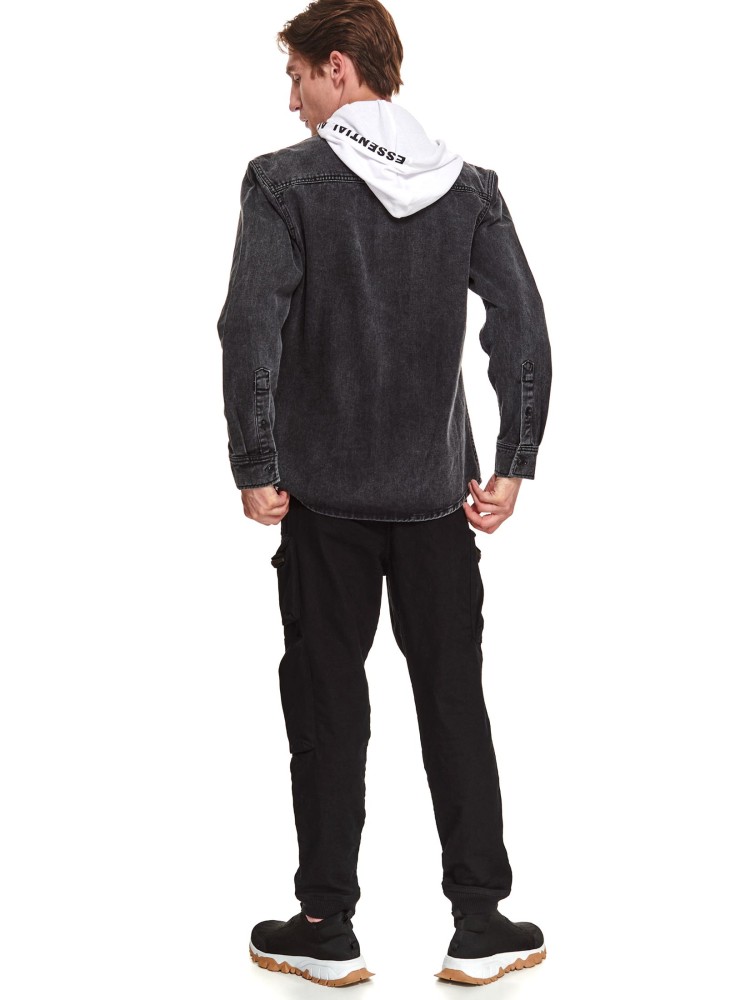 Kurtka koszulowa z grubego denimu