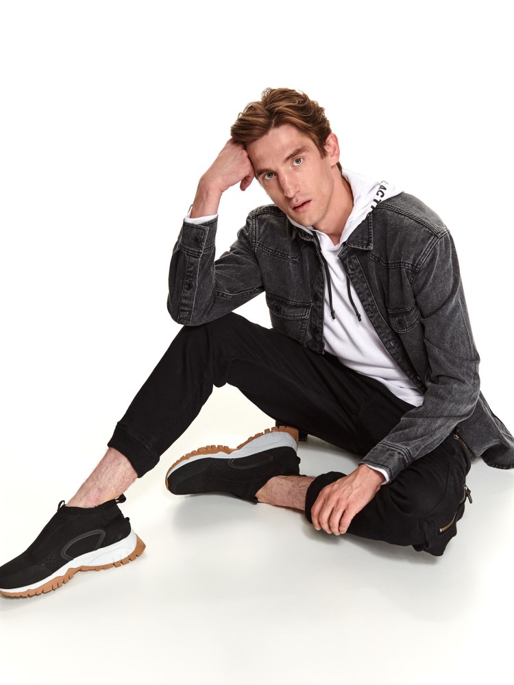 Kurtka koszulowa z grubego denimu