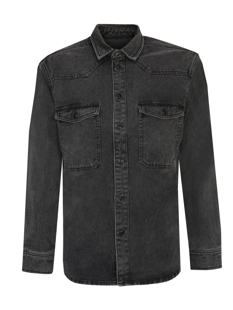 Kurtka koszulowa z grubego denimu