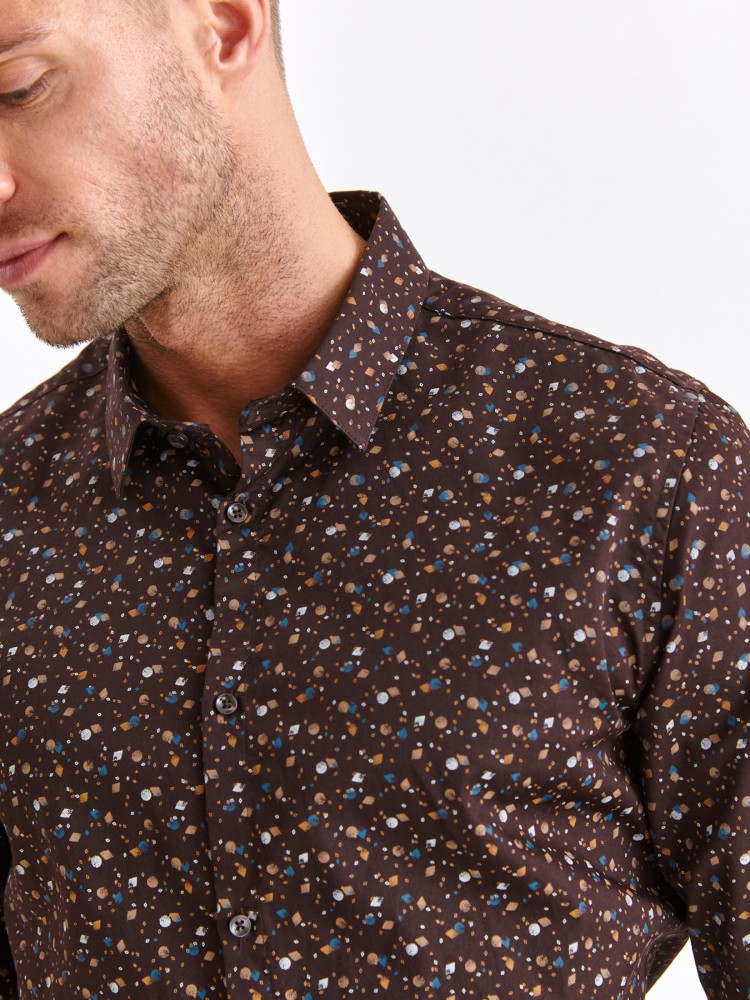 Koszula męska w drobny wzór