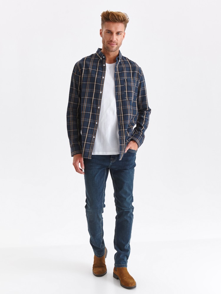 Flanelowa koszula męska w kratę