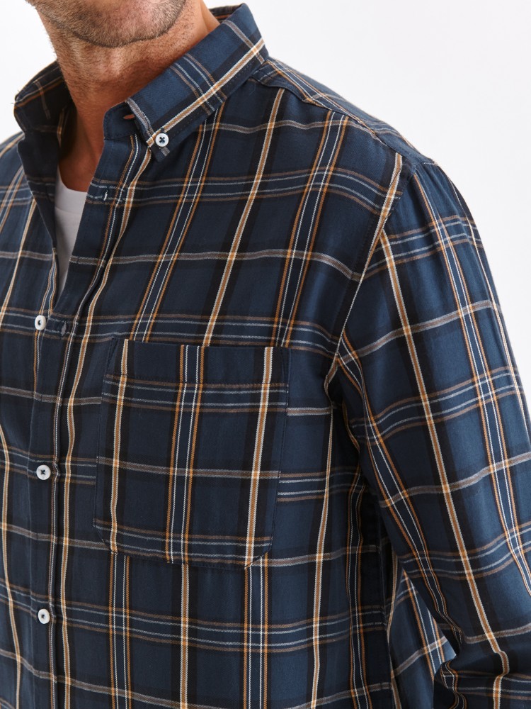 Flanelowa koszula męska w kratę