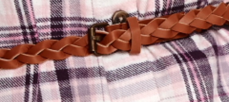 Koszula w kratę z paskiem Koszula w kratę z paskiem