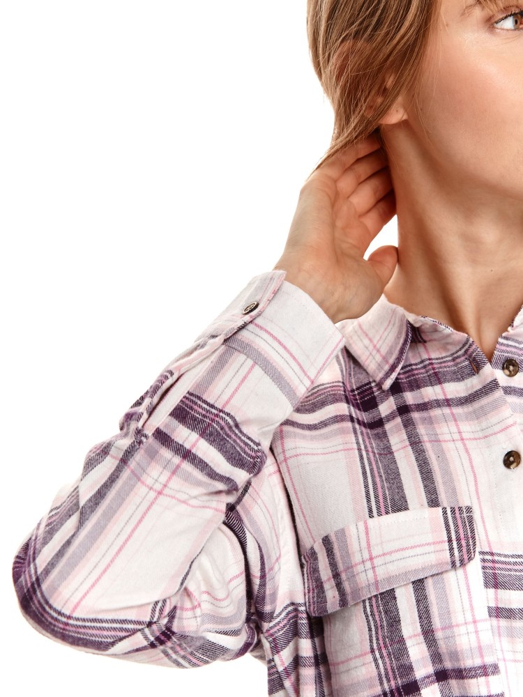 Koszula w kratę z paskiem Koszula w kratę z paskiem