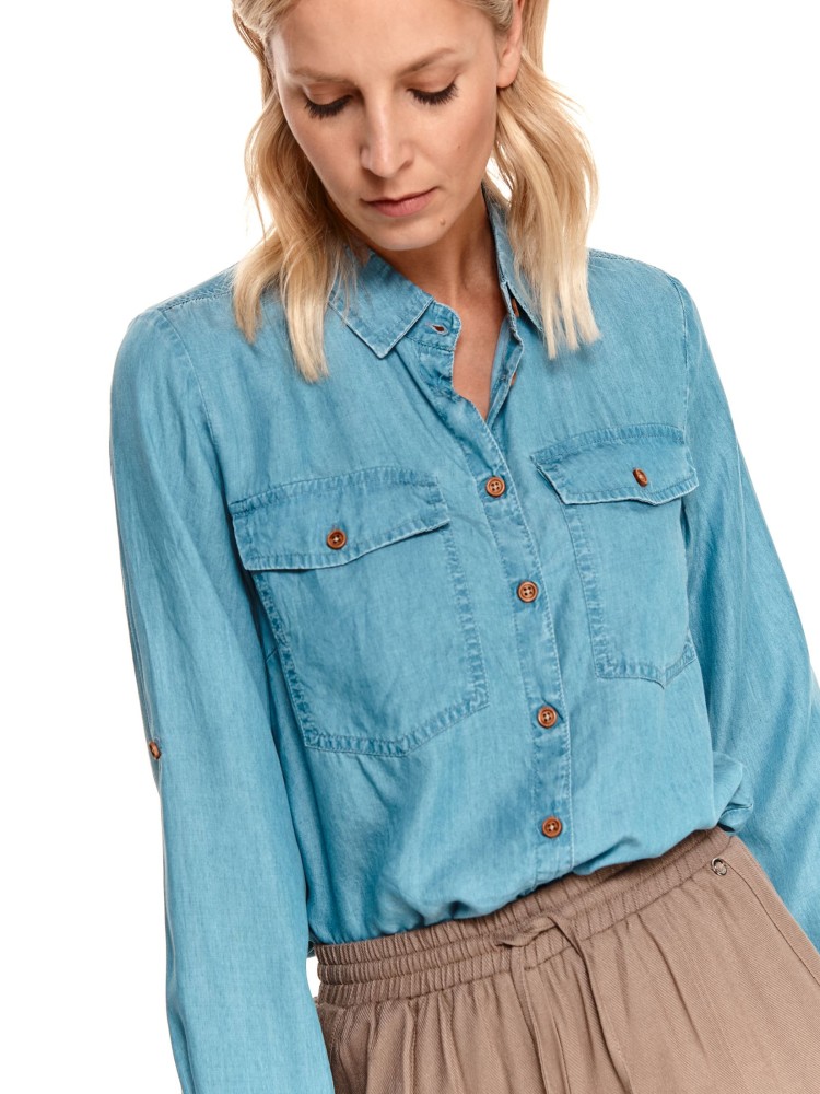Koszula jeansowa o luźnym kroju