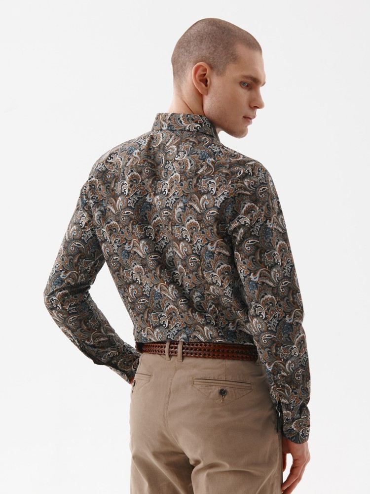 Koszula taliowana wzorzysta