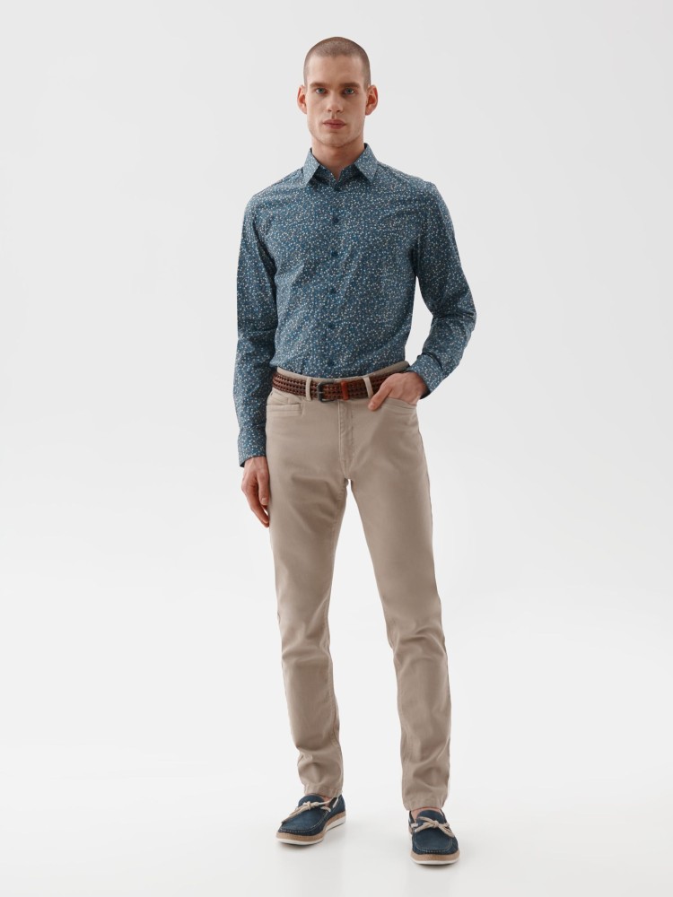 Koszula taliowana wzorzysta