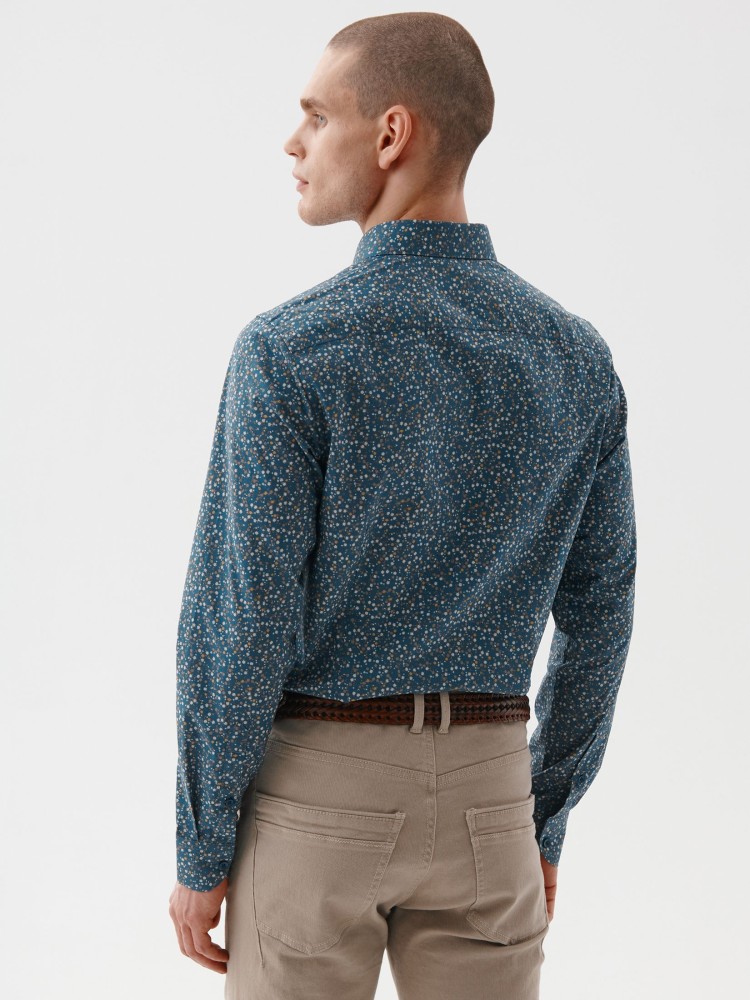 Koszula taliowana wzorzysta