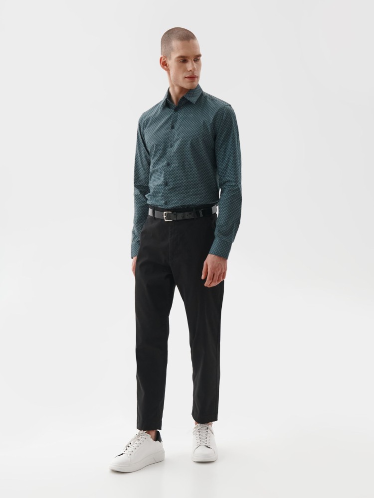 Wzorzysta koszula męska shaped fit