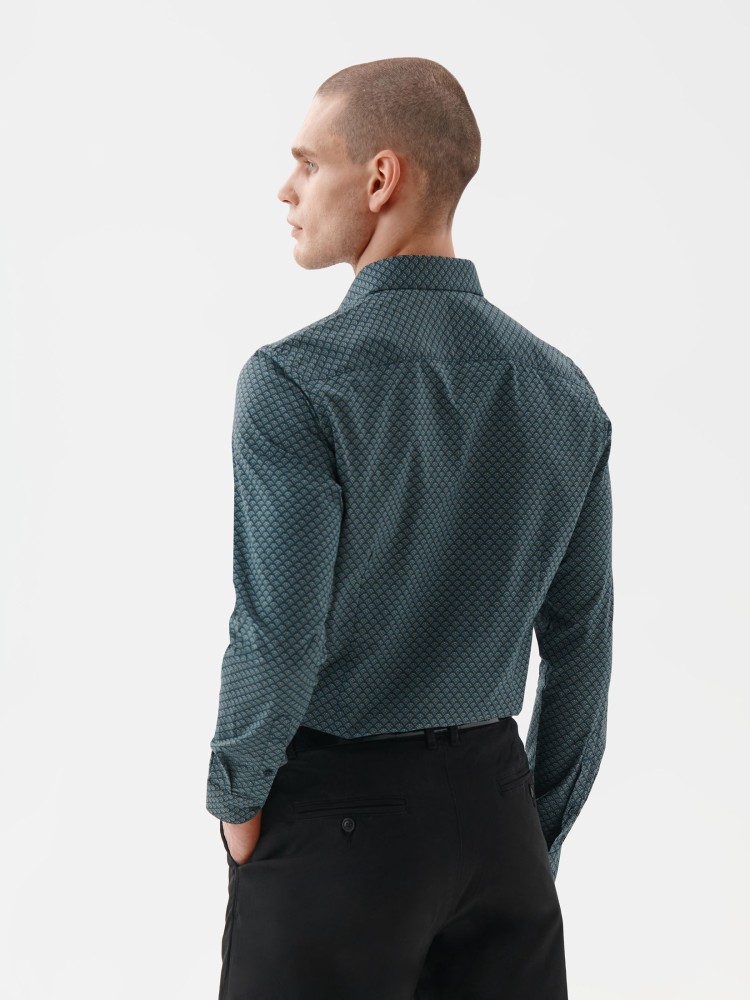 Wzorzysta koszula męska shaped fit