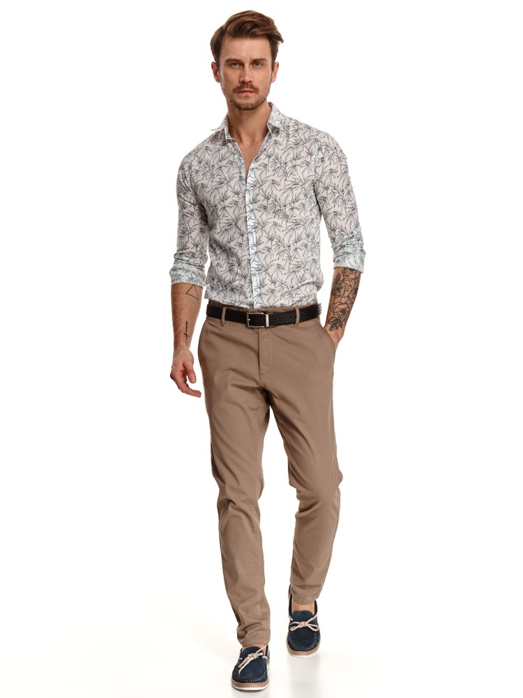 Koszula z roślinnym nadrukiem, slim fit