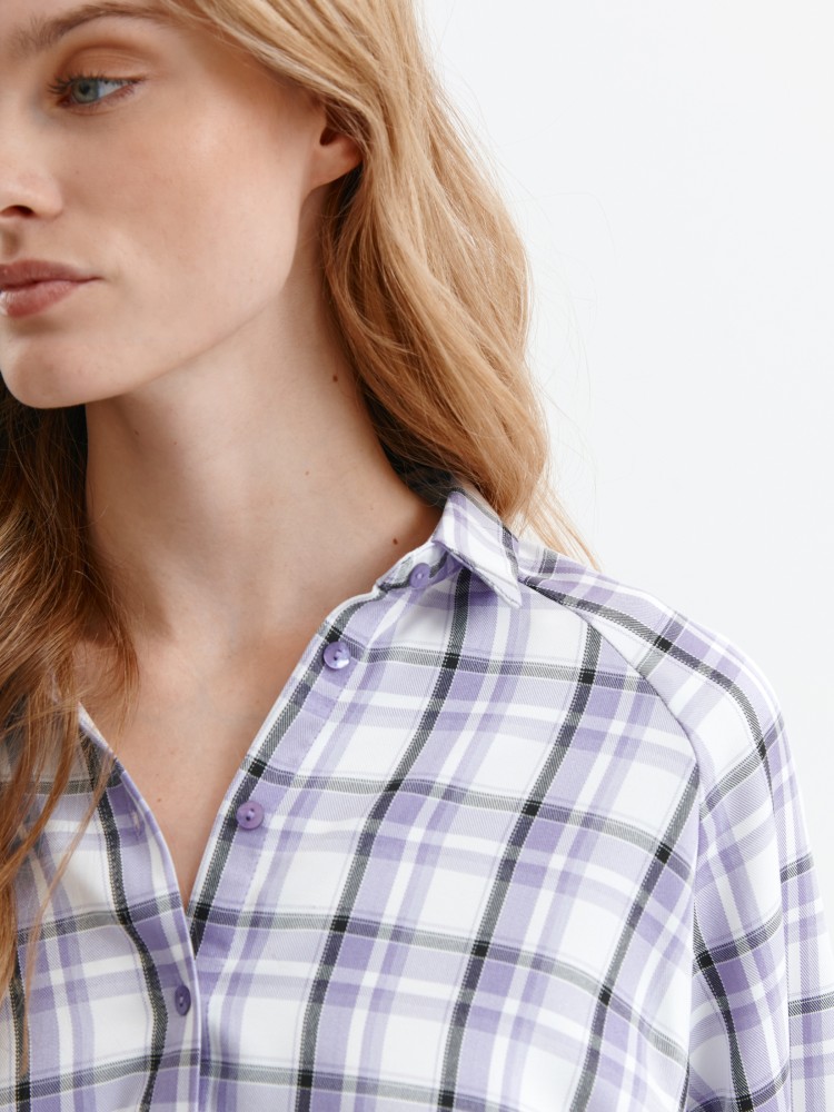 Luźna koszula w kratę