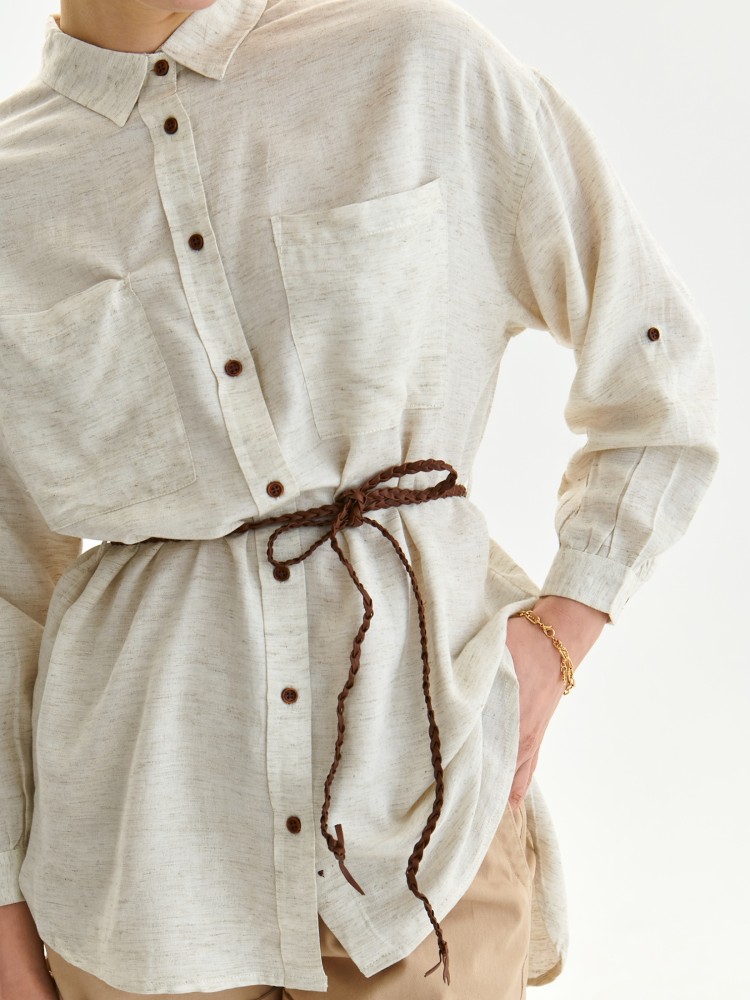 Dłuższa koszula damska oversizowa