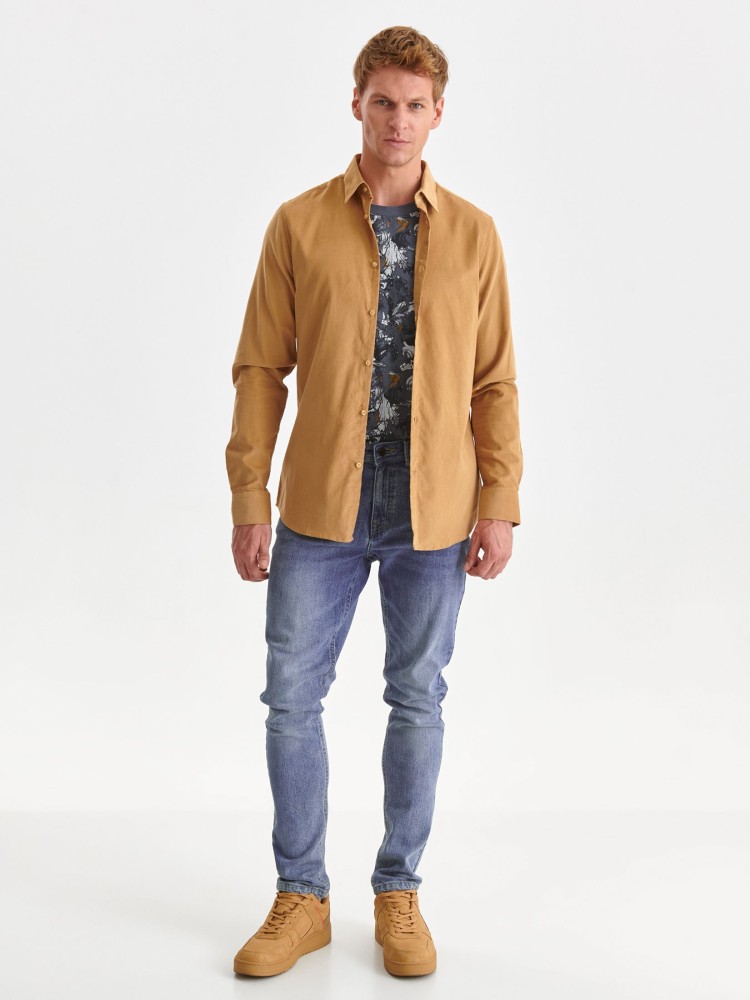 Taliowana koszula z drobnego sztruksu