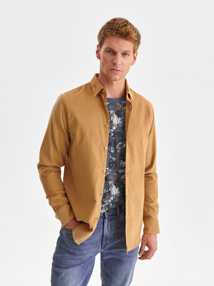 Taliowana koszula z drobnego sztruksu