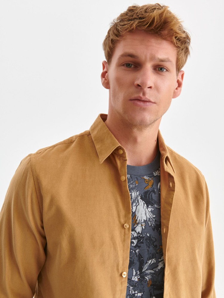 Taliowana koszula z drobnego sztruksu