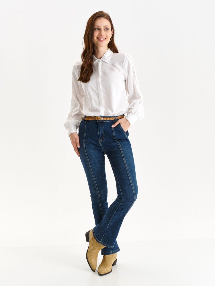 Koszula damska z ażurowymi wstawkami