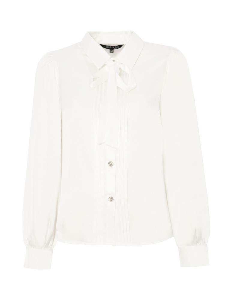 Elegancka koszula damska z wiązaniem