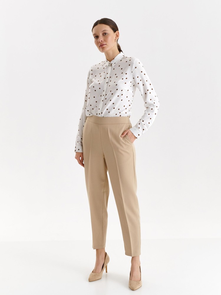 Biała koszula damska w kropki