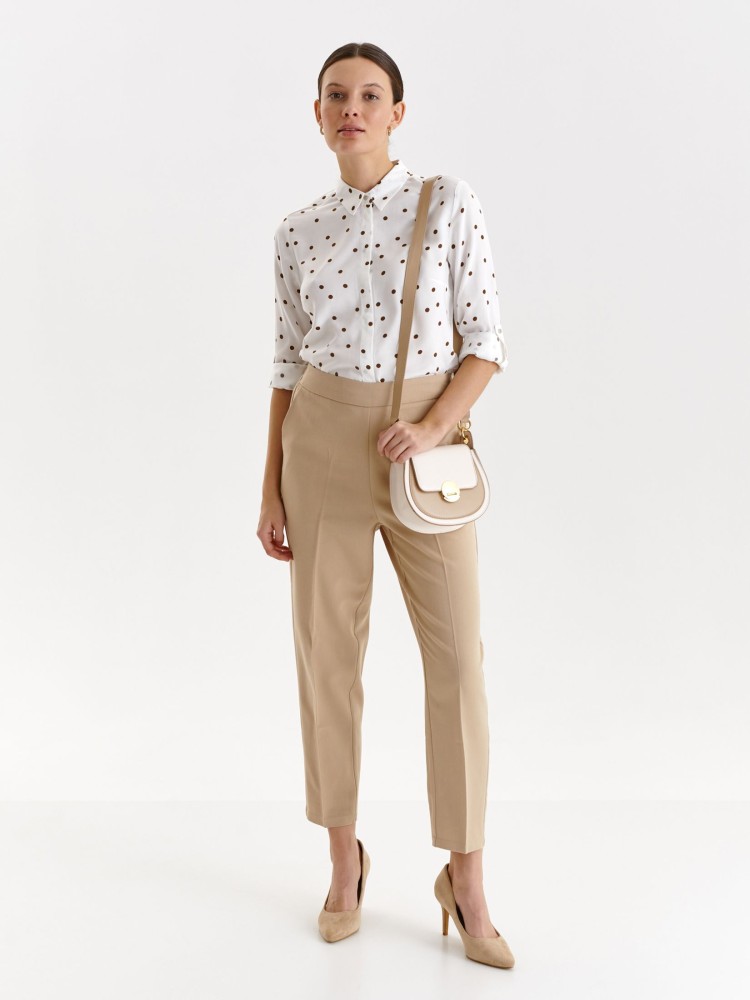 Biała koszula damska w kropki