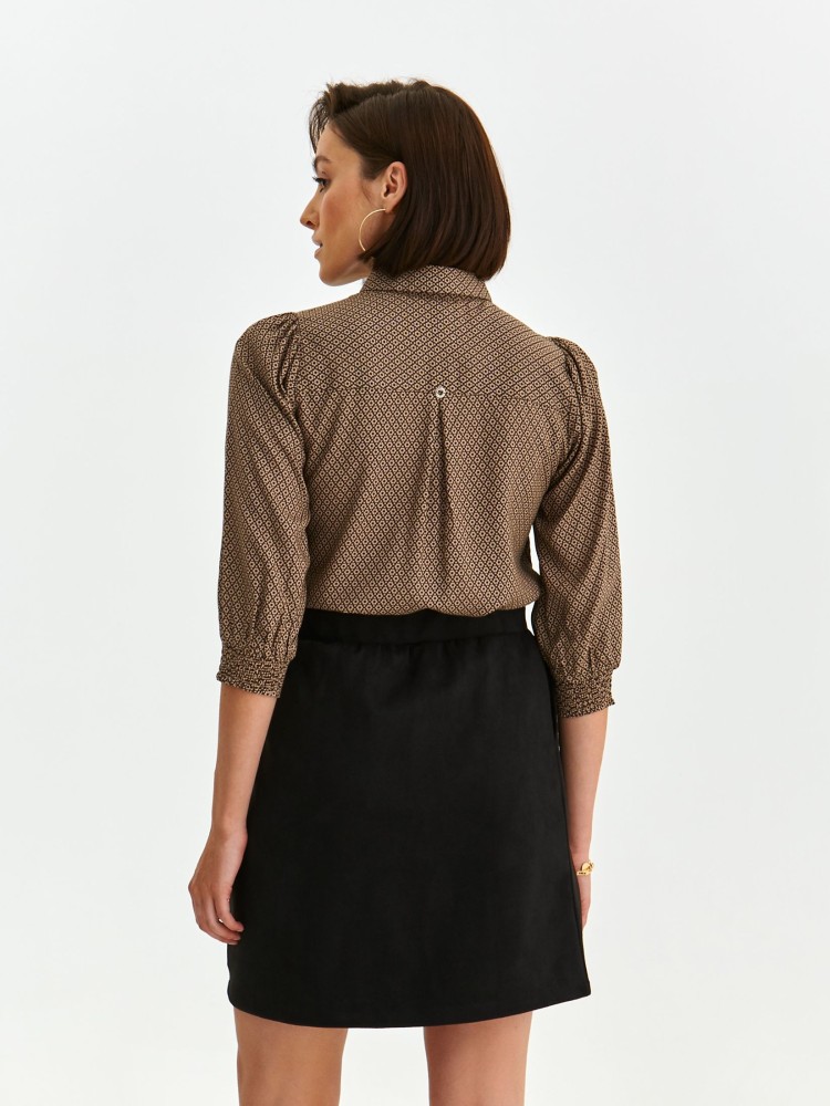 Koszula damska w retro wzór, z rękawem 3/4