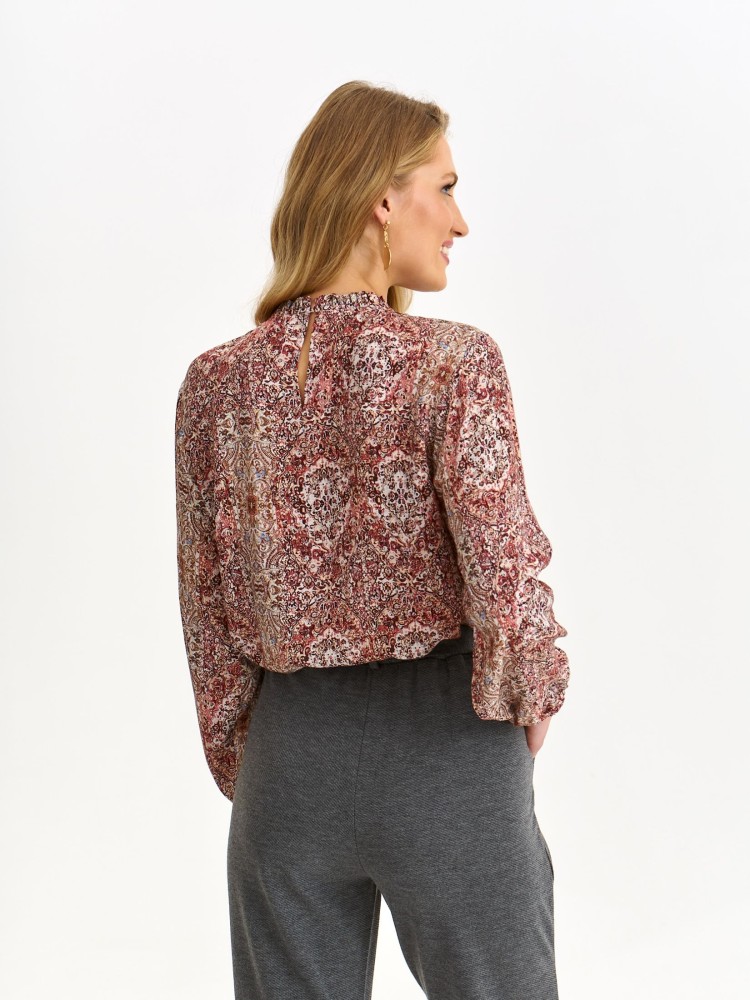 Printowana koszula z bufiastym rękawem Printowana koszula z bufiastym rękawem