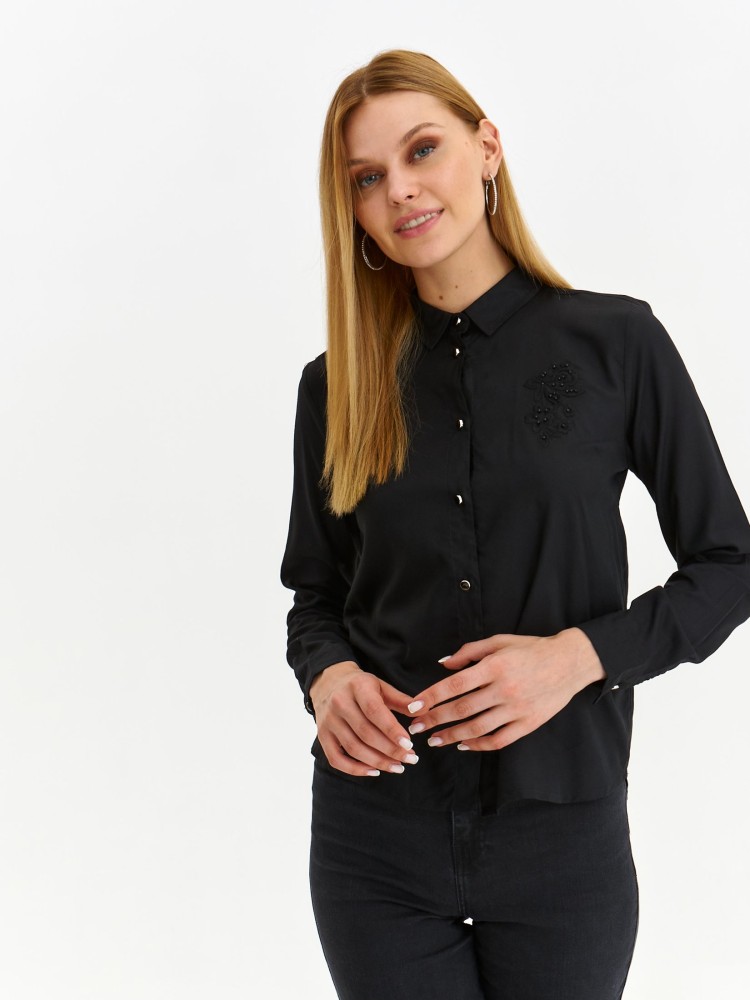 Koszula z długim rękawem i ozdobną aplikacją Koszula z długim rękawem i ozdobną aplikacją