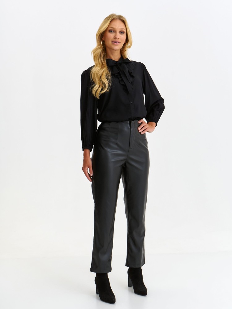 Elegancka koszula z falbaną i wiązaniem