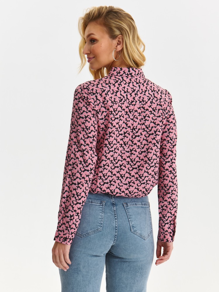 Koszula z długim rękawem w romantyczny wzór Koszula z długim rękawem w romantyczny wzór