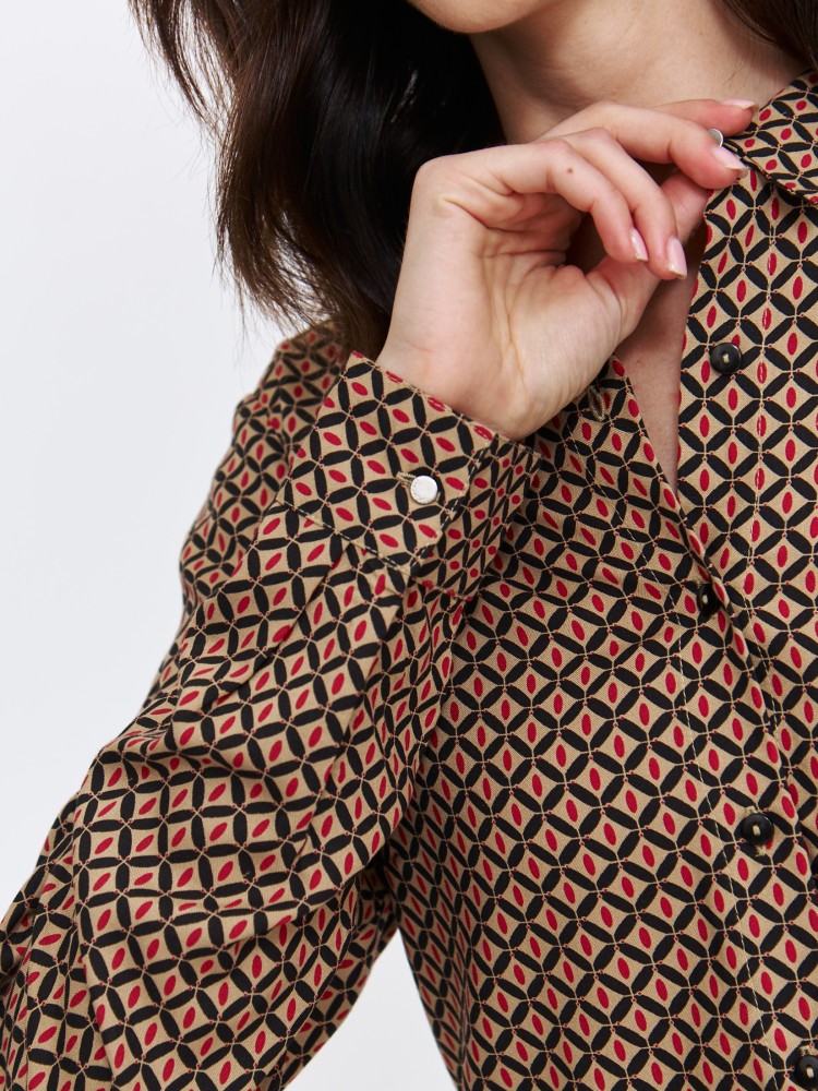 Koszula damska w retro wzór