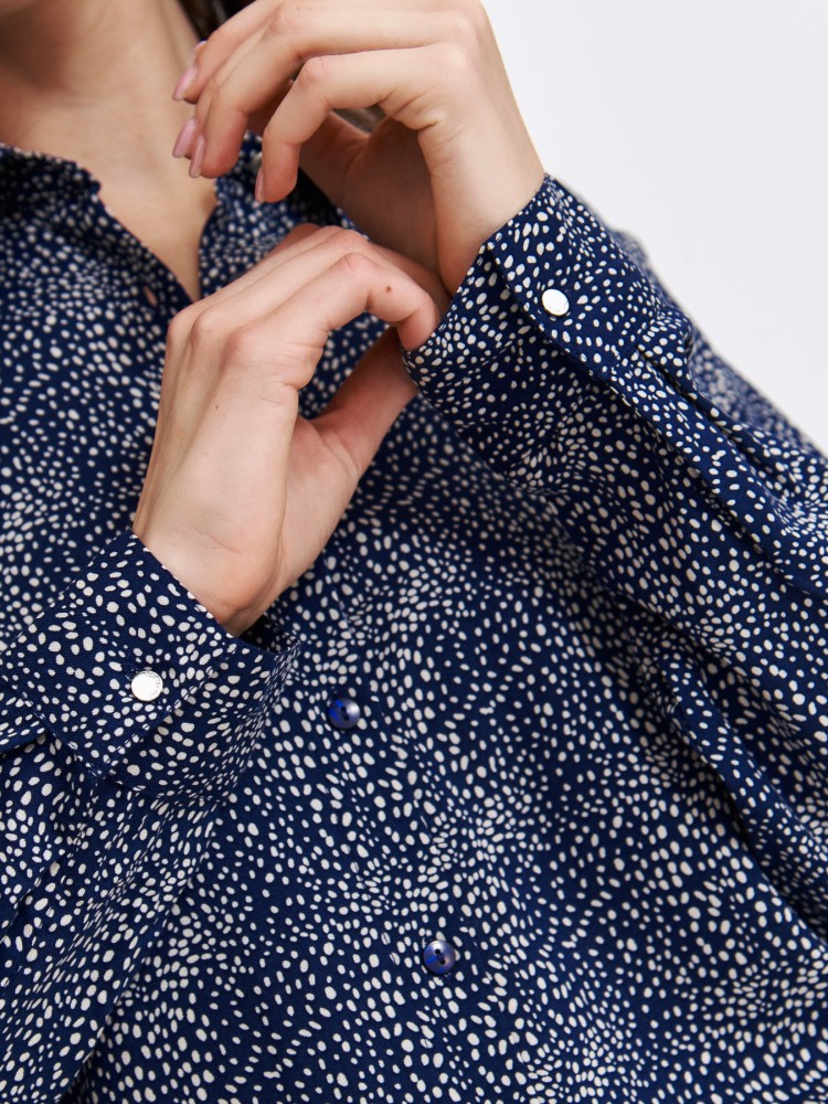 Koszula damska w drobny wzór