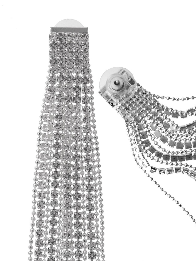 Długie wiszące kolczyki z kryształkami