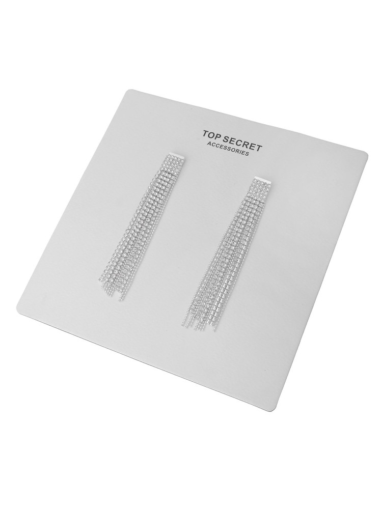 Długie wiszące kolczyki z kryształkami