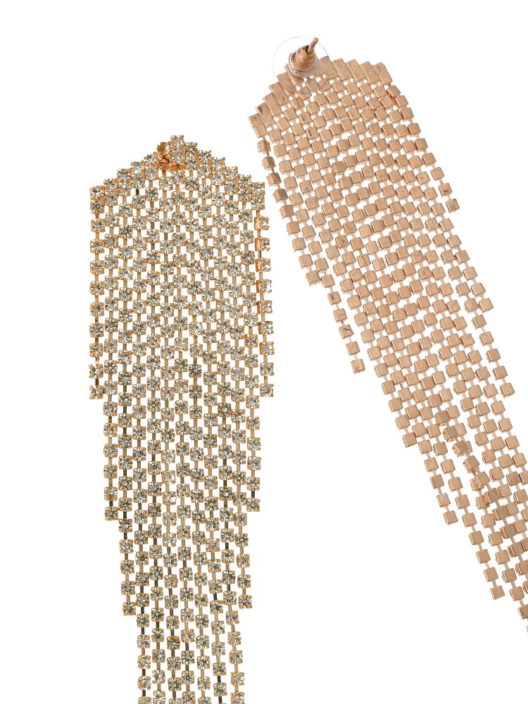 Długie wiszące kolczyki z kryształkami