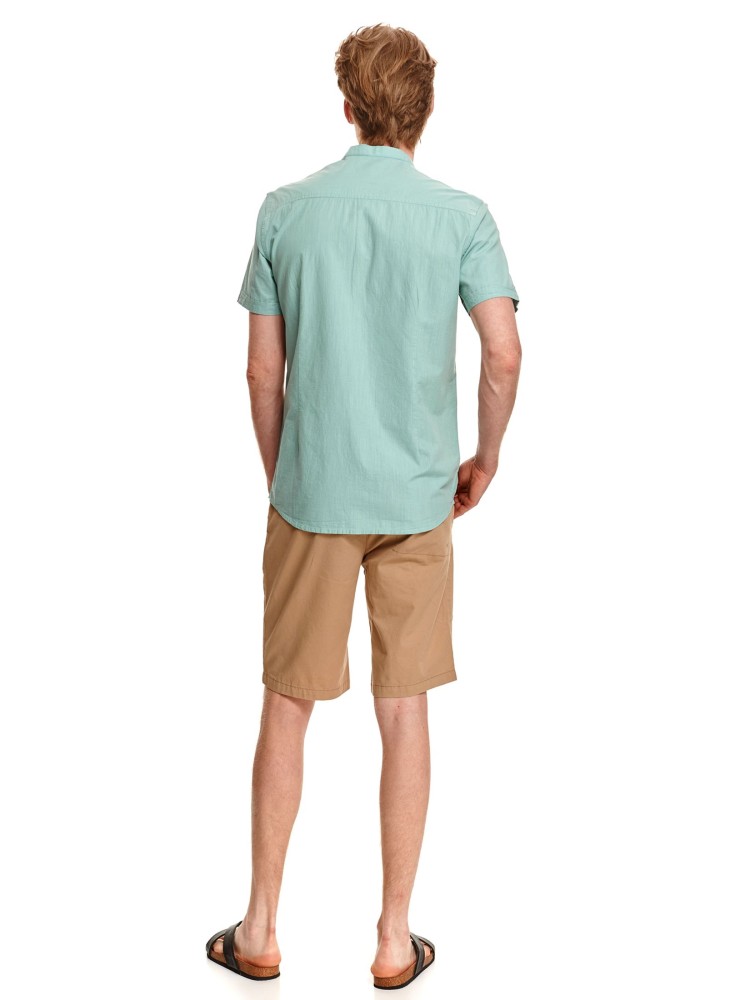 Gładka koszula męska z krótkim rękawem