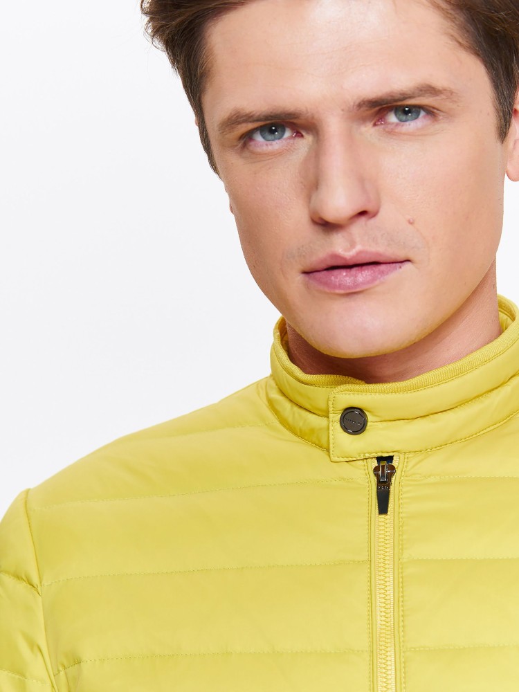 Kurtka męska pikowana z naturalnym puchem