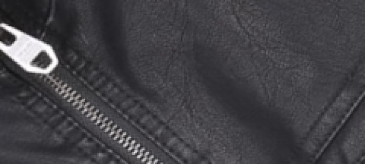 Kurtka męska typu biker ze skóry ekologicznej