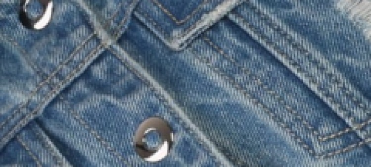 Kurtka krótka damska jeansowa z guzikami